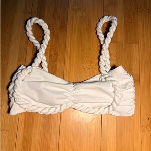 White Braided Strap Top